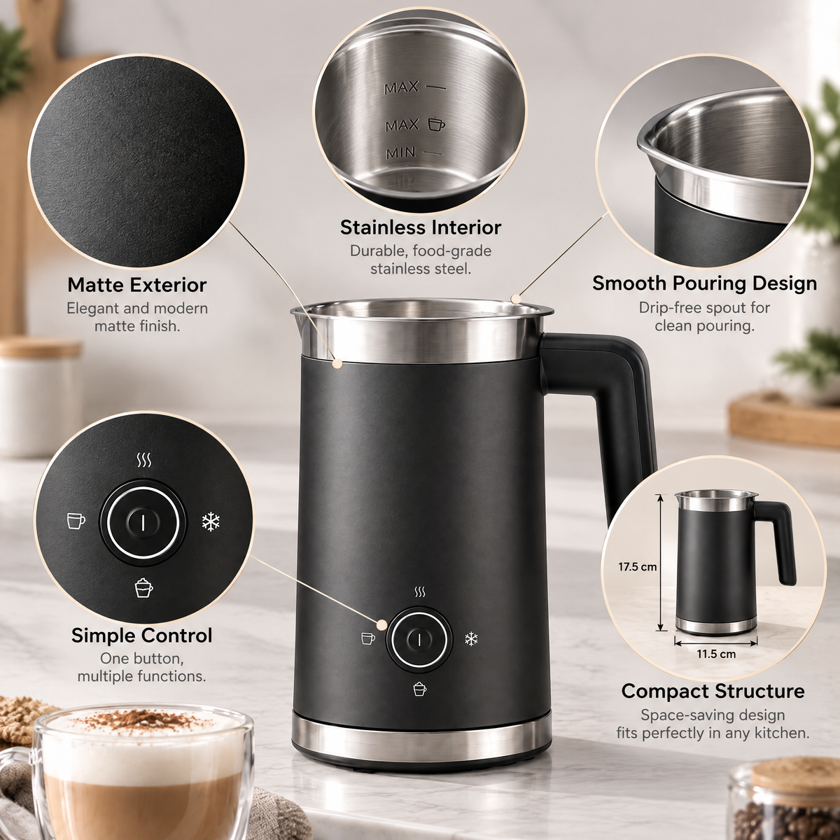 Brenwicka™ Electric Milk Frother