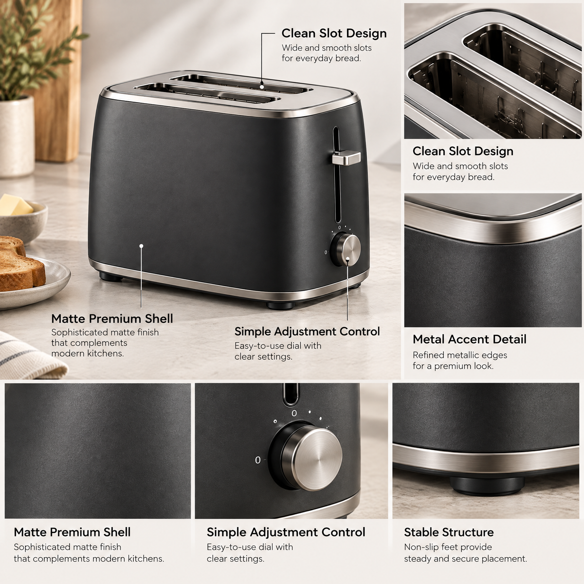 Brenwicka™ Two-Slice Toaster