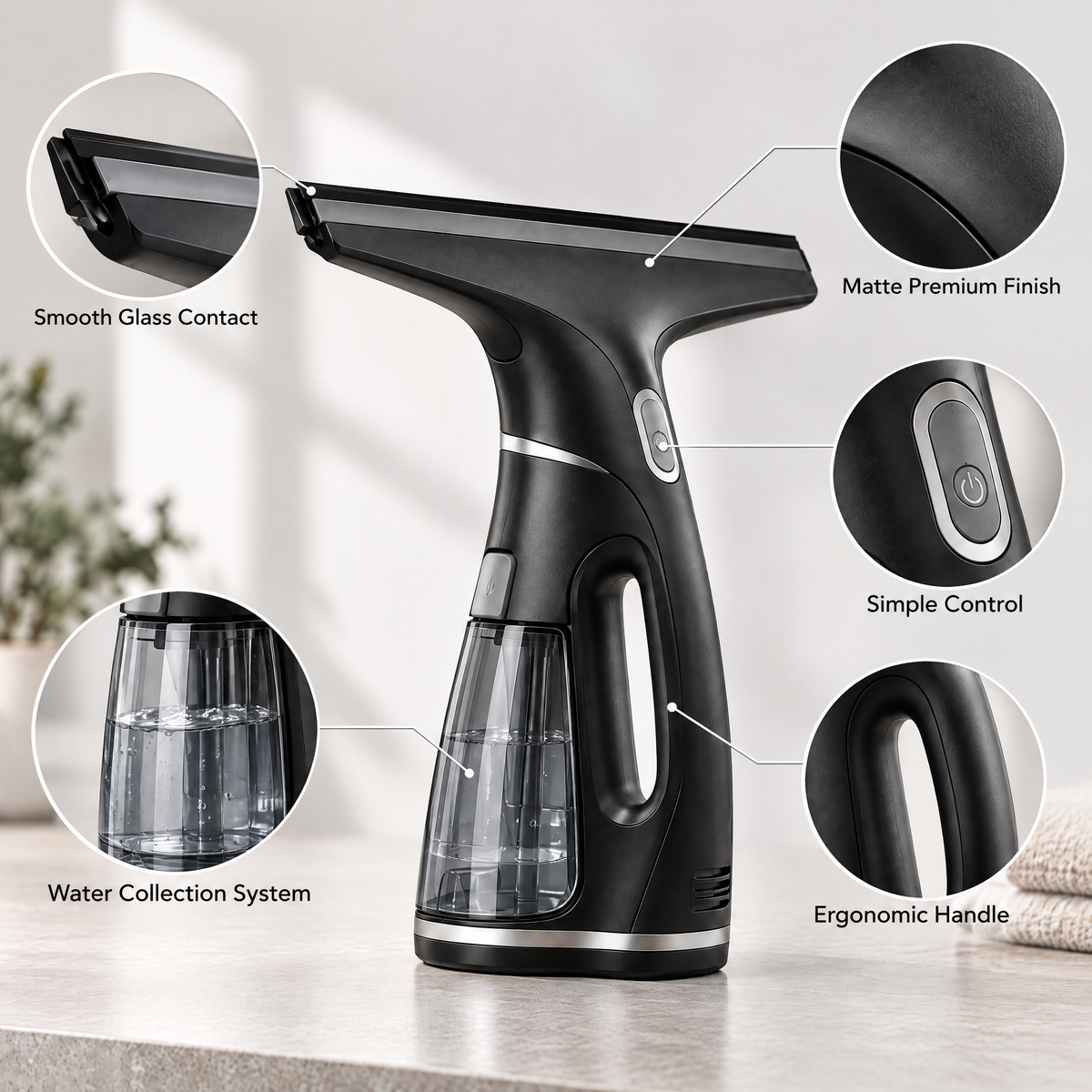 Brenwicka™ Handheld Window Vacuum
