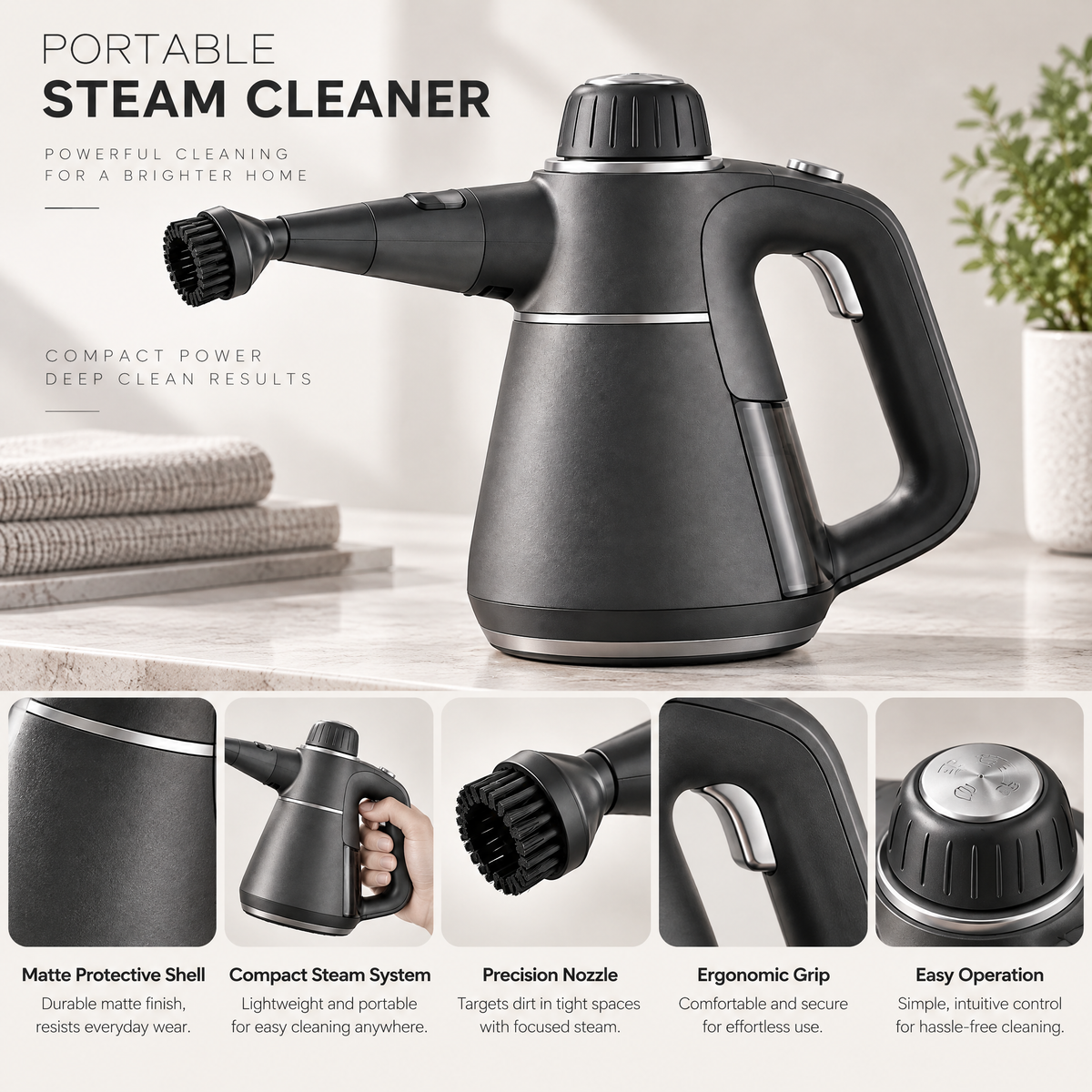 Brenwicka™ Handheld Steam Cleaner